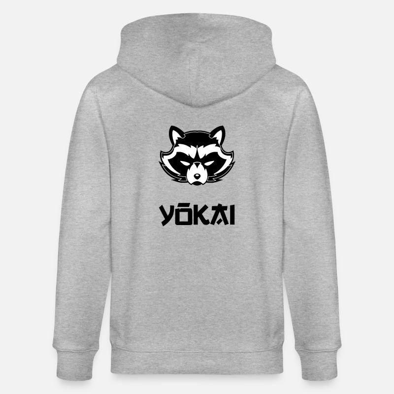 yokai blak - Veste à capuche bio CULTIVATOR Stanley/Stella Unisexe - gris chiné