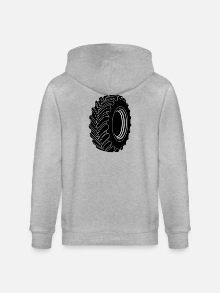 Autoreifen Schwertransport - Stanley/Stella Unisex Bio-Kapuzenjacke CULTIVATOR - Grau meliert
