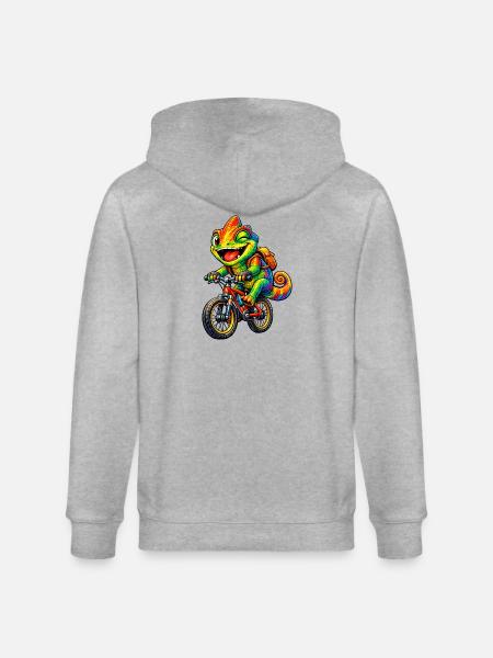 Caméléon à vélo - Veste à capuche bio CULTIVATOR Stanley/Stella Unisexe - gris chiné