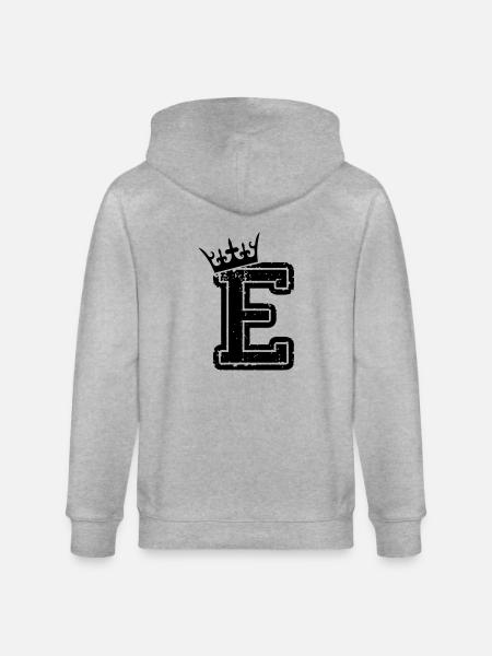 buchstabe_e_king - Veste à capuche bio CULTIVATOR Stanley/Stella Unisexe - gris chiné