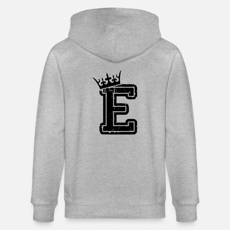 buchstabe_e_king - Veste à capuche bio CULTIVATOR Stanley/Stella Unisexe - gris chiné