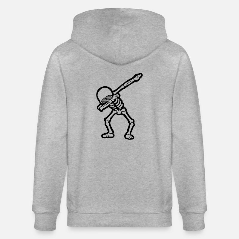 Cool Skull Dabbing 01 - Veste à capuche bio CULTIVATOR Stanley/Stella Unisexe - gris chiné