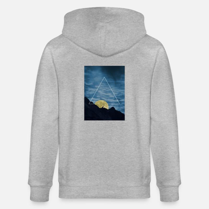 wolf-triangle - Stanley/Stella Unisex Bio-Kapuzenjacke CULTIVATOR  - Grau meliert