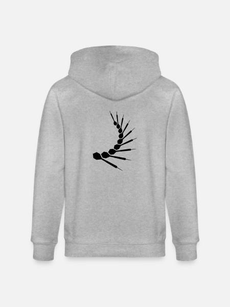 Dart Pattern - Stanley/Stella Unisex Bio-Kapuzenjacke CULTIVATOR - Grau meliert