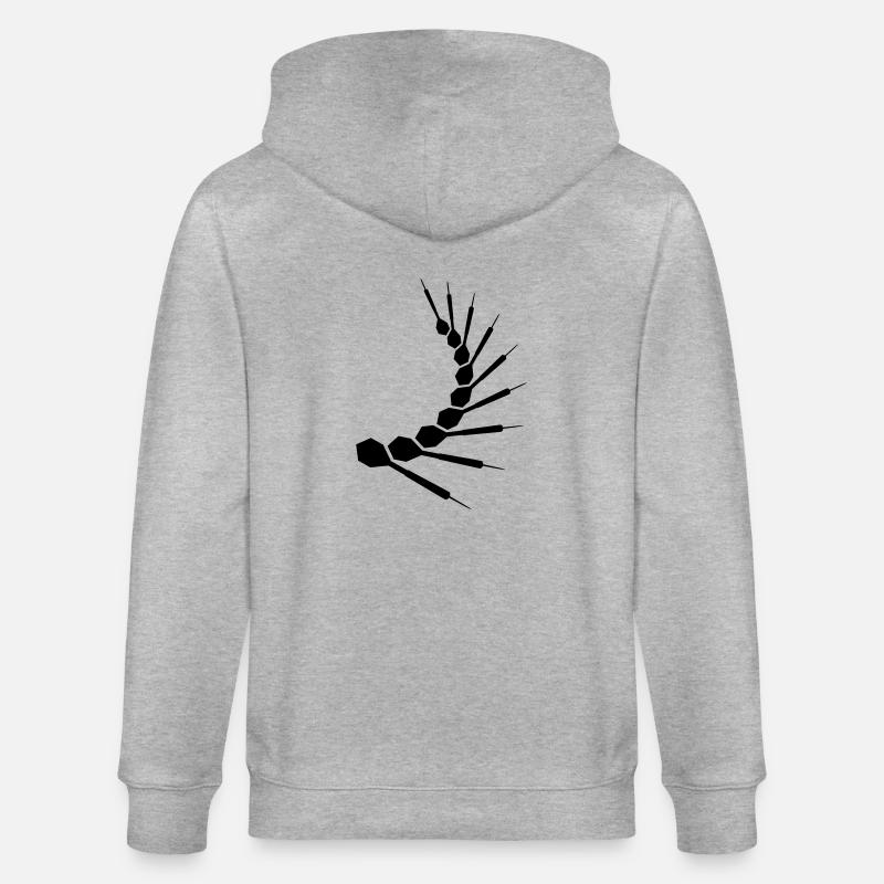 Dart Pattern - Stanley/Stella CULTIVATOR  Unisex Organic Hooded Jacket - heather grey