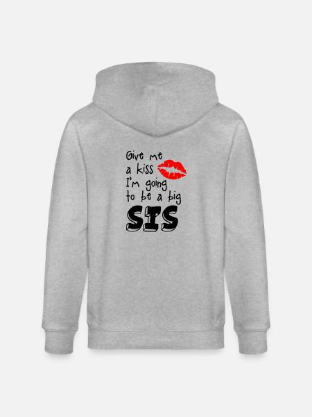big sister - Stanley/Stella CULTIVATOR  Unisex Organic Hooded Jacket - heather grey