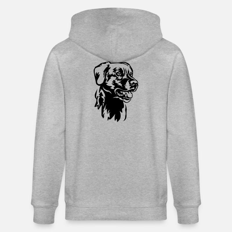 Tête de labrador - Veste à capuche bio CULTIVATOR Stanley/Stella Unisexe - gris chiné