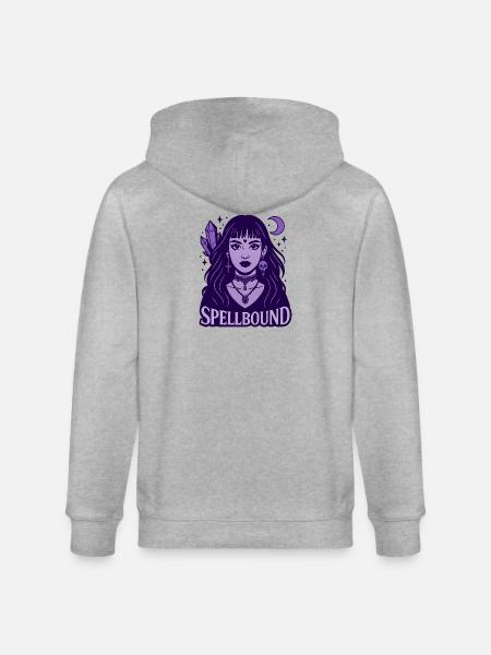 Sorcière Spellbound violette mystique - Veste à capuche bio CULTIVATOR Stanley/Stella Unisexe - gris chiné