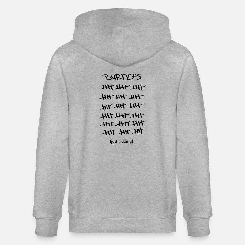 Burpees Count (Just Kidding) - Stanley/Stella Unisex Bio-Kapuzenjacke CULTIVATOR - Grau meliert