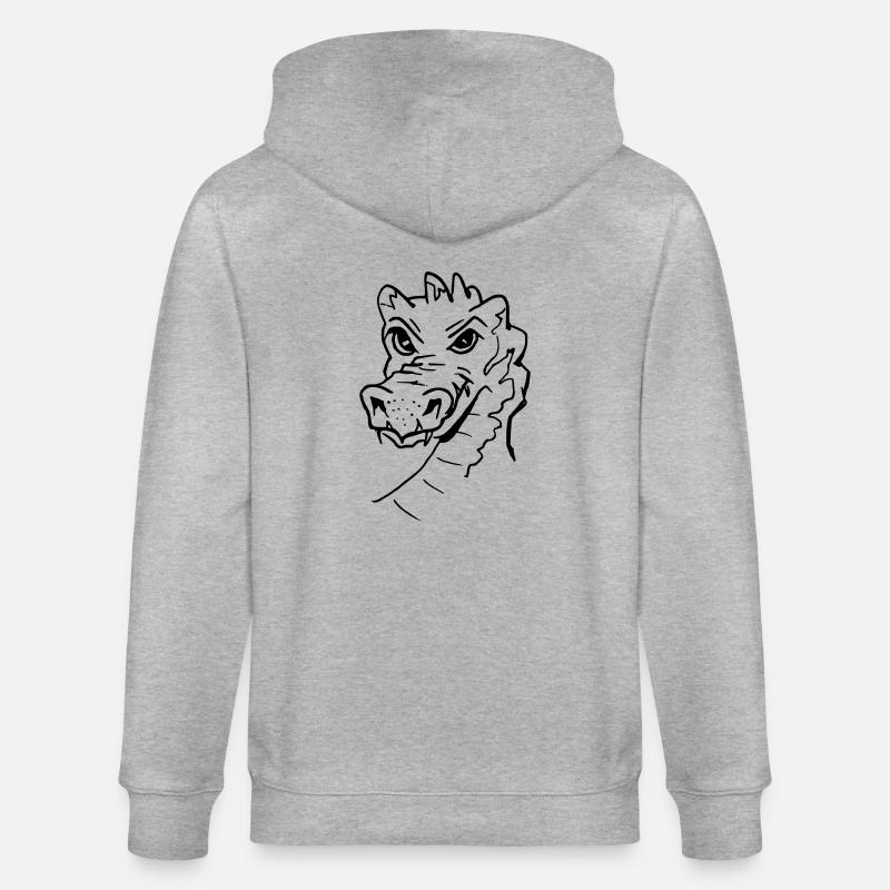 Drache Ruben - Stanley/Stella Unisex Bio-Kapuzenjacke CULTIVATOR  - Grau meliert
