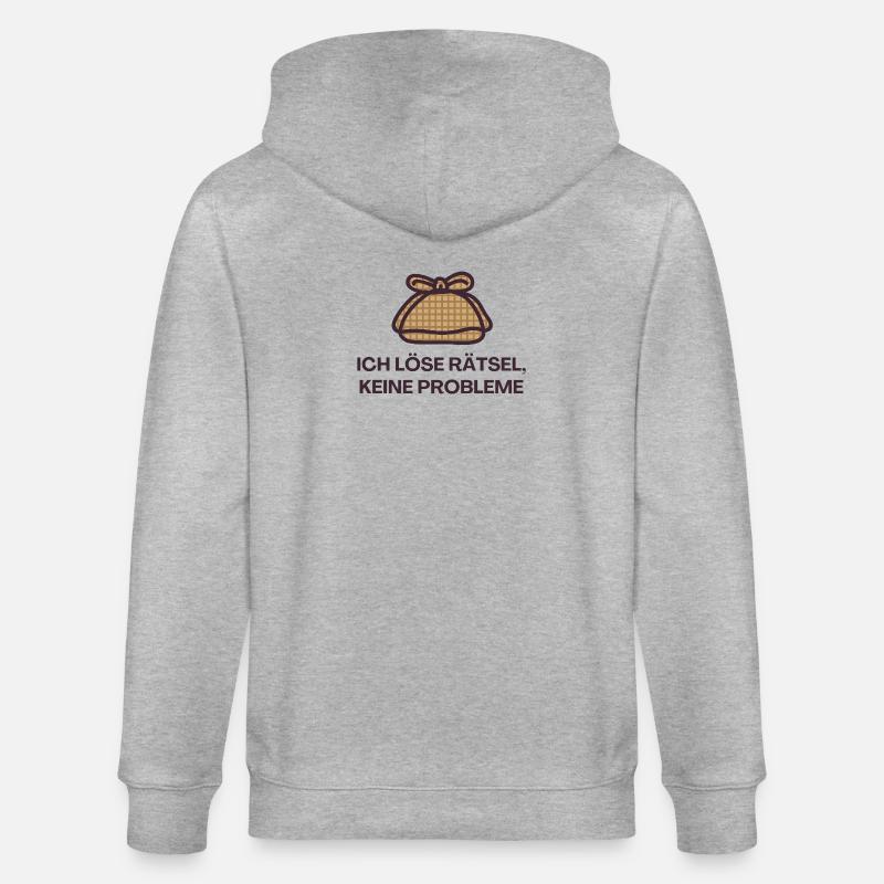 I solve puzzles, no problems - Stanley/Stella CULTIVATOR  Unisex Organic Hooded Jacket - heather grey