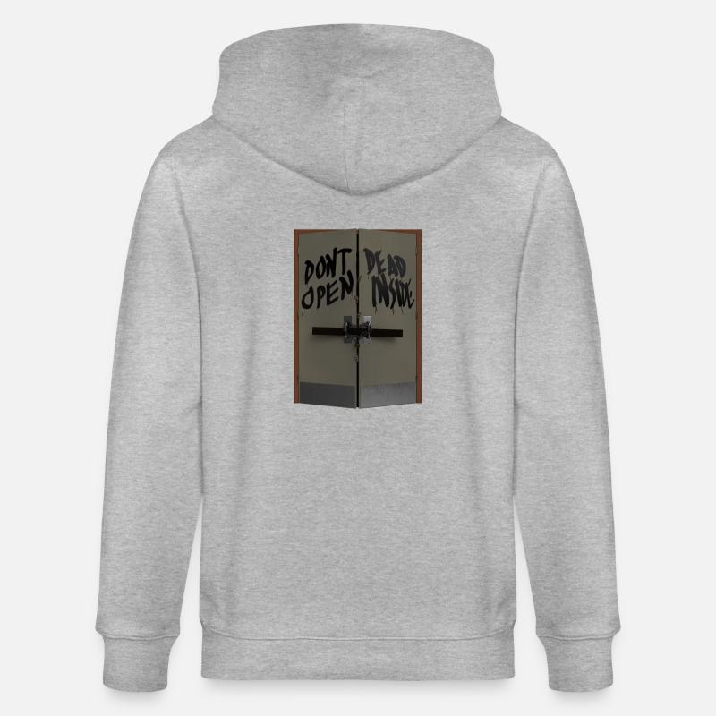 Don't open dead inside - Veste à capuche bio CULTIVATOR Stanley/Stella Unisexe - gris chiné