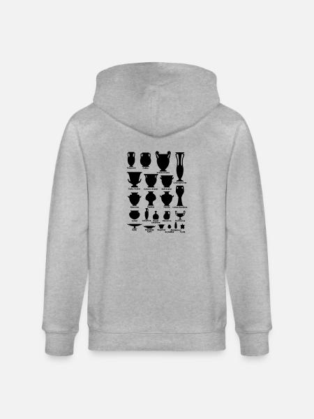 Antike Vasen mit Beschriftung - Stanley/Stella Unisex Bio-Kapuzenjacke CULTIVATOR  - Grau meliert
