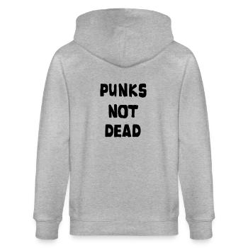 Punk Rock Musique punk Rétro Punks Le punk ne meurt jamais - Veste à capuche bio CULTIVATOR Stanley/Stella Unisexe - gris chiné - Dos - Luana (180cm)