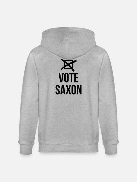 Vote Saxon - Stanley/Stella CULTIVATOR Unisex Organic Hooded Jacket - heather grey