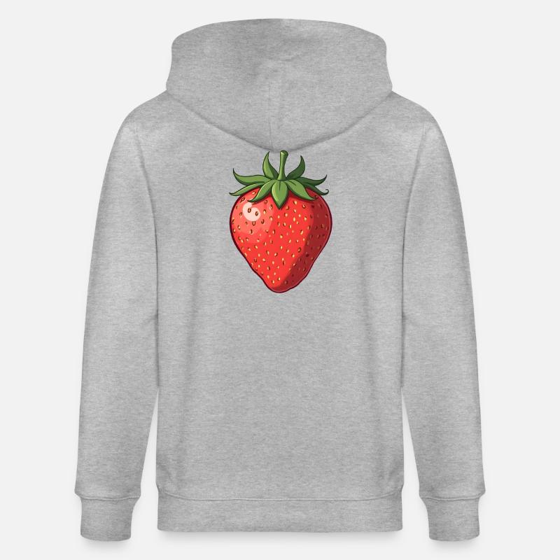 Erdbeere - Stanley/Stella Unisex Bio-Kapuzenjacke CULTIVATOR - Grau meliert