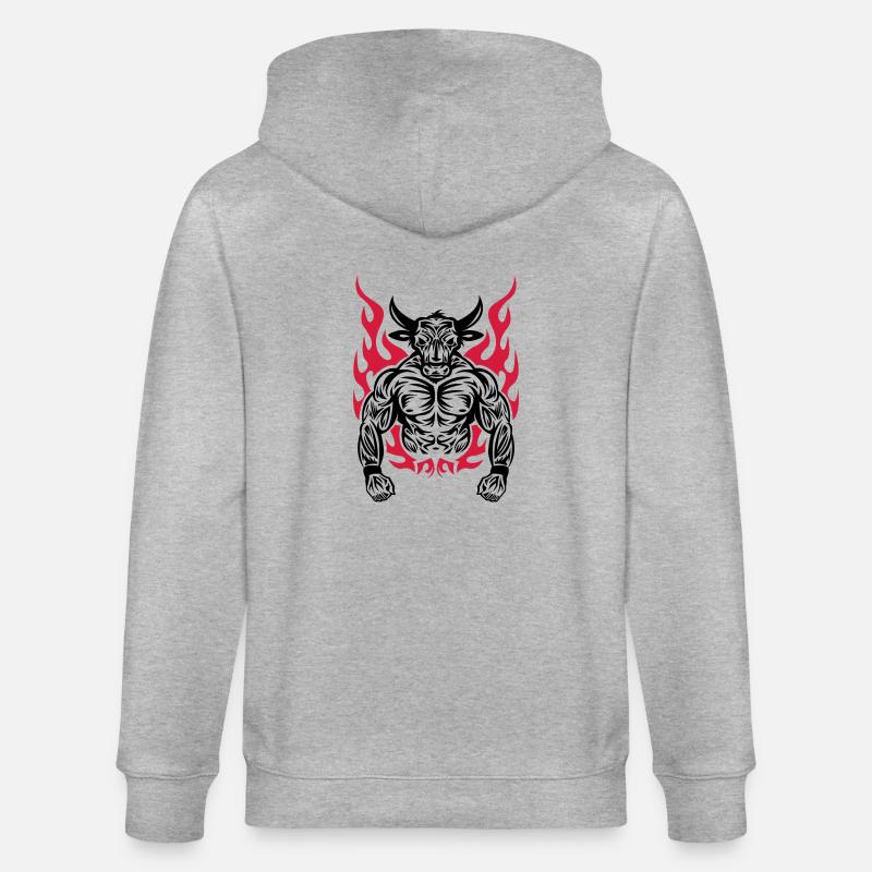 Minotaurus - Stanley/Stella Unisex Bio-Kapuzenjacke CULTIVATOR  - Grau meliert