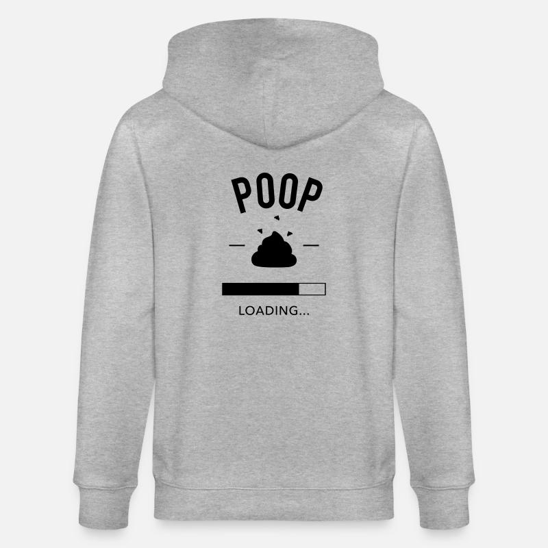 Poop loading - Veste à capuche bio CULTIVATOR Stanley/Stella Unisexe - gris chiné