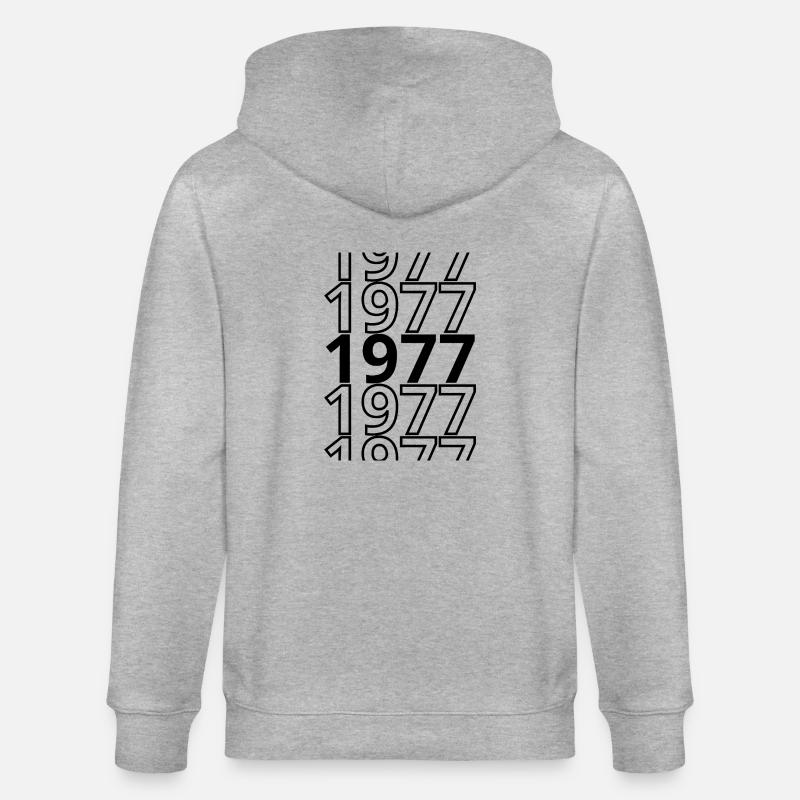 1977 1977 1977 - Veste à capuche bio CULTIVATOR Stanley/Stella Unisexe - gris chiné