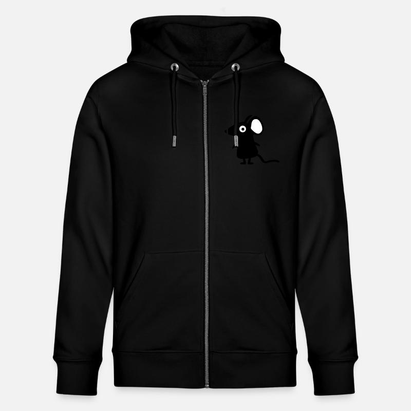 little mouse - Stanley/Stella CULTIVATOR  Unisex Organic Hooded Jacket - black