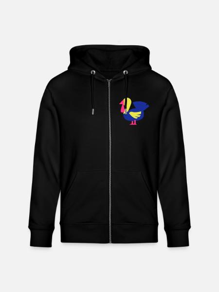 a turkey - Stanley/Stella CULTIVATOR  Unisex Organic Hooded Jacket - black