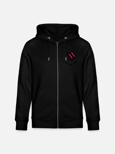 House Property Icon Logo - Stanley/Stella CULTIVATOR Unisex Organic Hooded Jacket - black