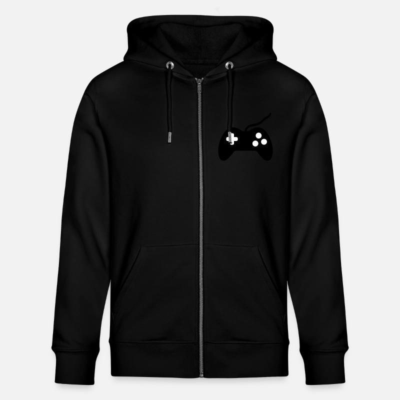 controller symbol - Stanley/Stella Unisex Bio-Kapuzenjacke CULTIVATOR  - Schwarz