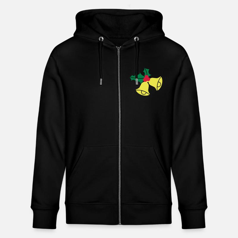 Glocken Weihnachten - Stanley/Stella Unisex Bio-Kapuzenjacke CULTIVATOR  - Schwarz