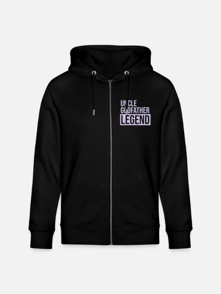 Uncle Godfather Legend Quote - Stanley/Stella CULTIVATOR Unisex Organic Hooded Jacket - black