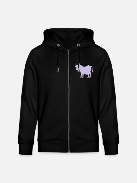 Kuh - Stanley/Stella Unisex Bio-Kapuzenjacke CULTIVATOR - Schwarz