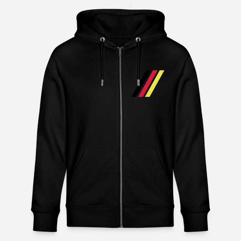 Drapeau de bande allemand - Veste à capuche bio CULTIVATOR Stanley/Stella Unisexe - noir