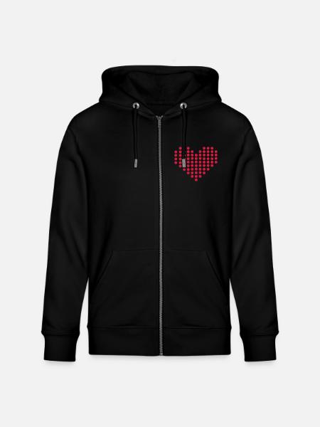 Herzen - Stanley/Stella Unisex Bio-Kapuzenjacke CULTIVATOR - Schwarz