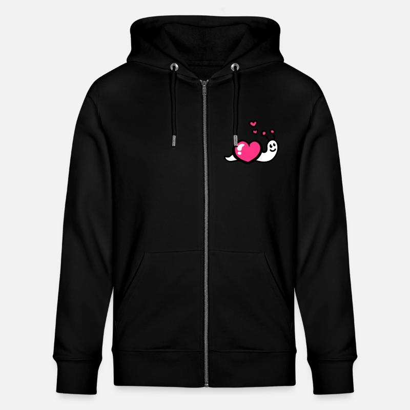 Herz Schnecke 3 - Stanley/Stella Unisex Bio-Kapuzenjacke CULTIVATOR  - Schwarz