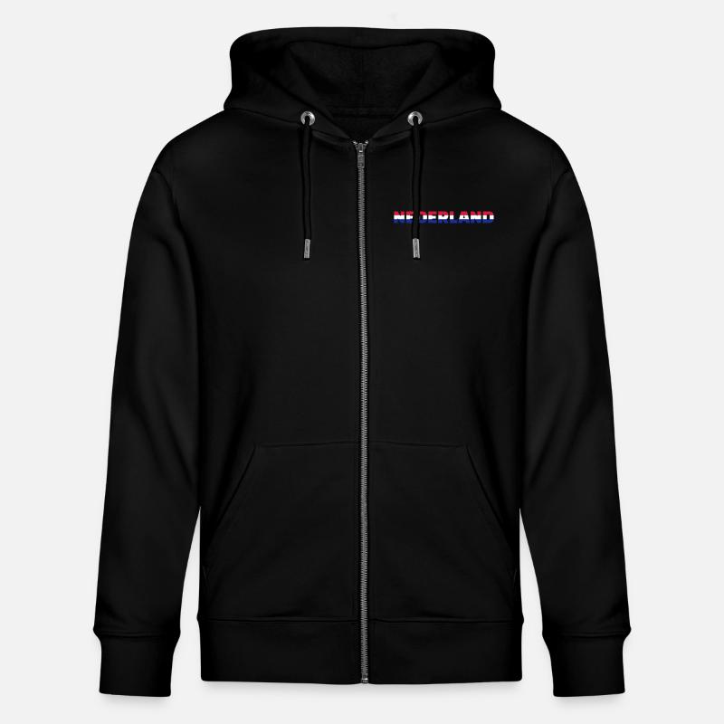 Niederlande - Stanley/Stella Unisex Bio-Kapuzenjacke CULTIVATOR  - Schwarz