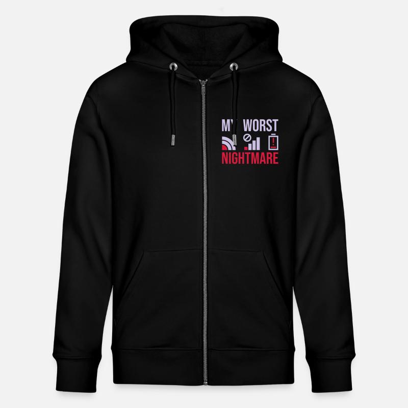 Symbole my worst nightmare - Stanley/Stella Unisex Bio-Kapuzenjacke CULTIVATOR - Schwarz