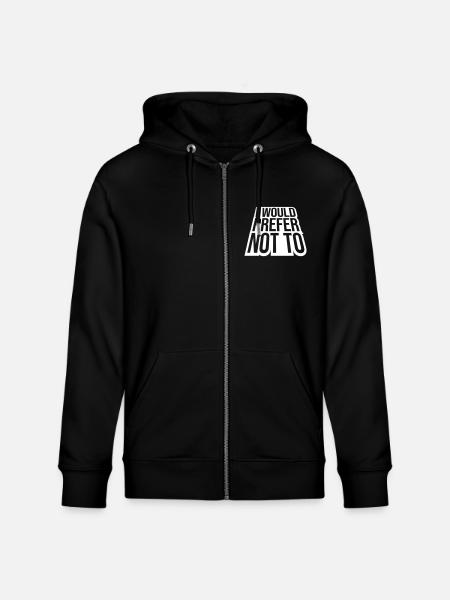 I prefer not to - Stanley/Stella CULTIVATOR Unisex Organic Hooded Jacket - black