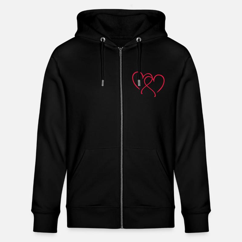 HERZ - Stanley/Stella Unisex Bio-Kapuzenjacke CULTIVATOR  - Schwarz