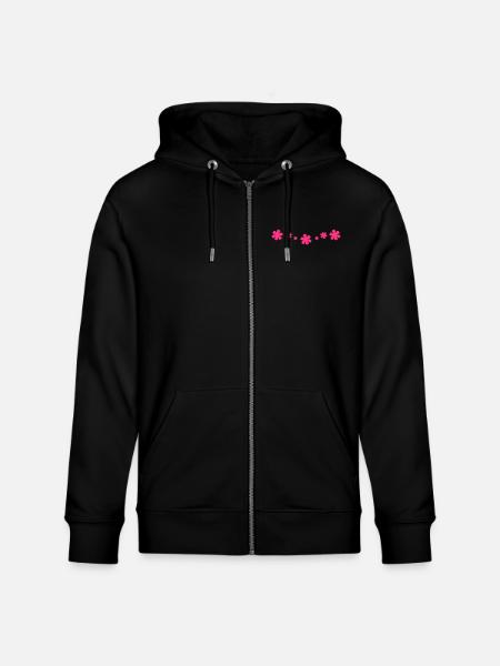 Flowers, flower - Stanley/Stella CULTIVATOR  Unisex Organic Hooded Jacket - black