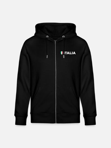 Drapeau national d'Italie - Veste à capuche bio CULTIVATOR Stanley/Stella Unisexe - noir