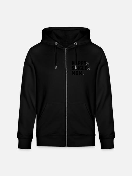 Logo Single Mom - Stanley/Stella CULTIVATOR  Unisex Organic Hooded Jacket - black