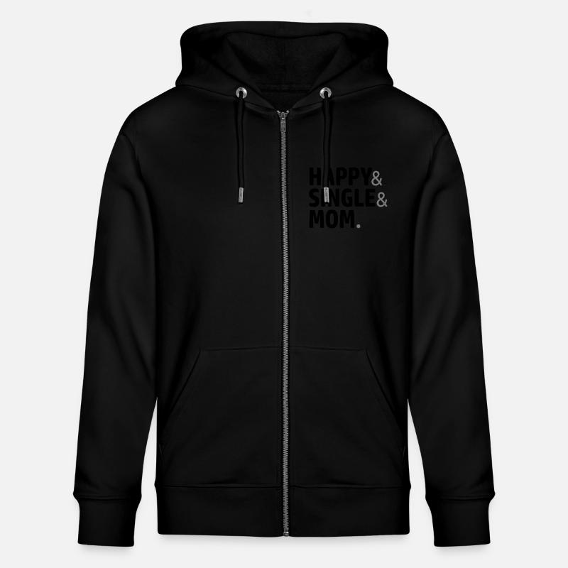 Logo Single Mom - Stanley/Stella Unisex Bio-Kapuzenjacke CULTIVATOR - Schwarz