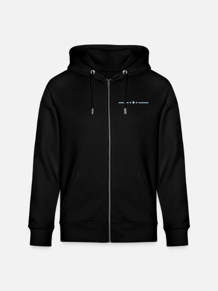 Line Stars - Stanley/Stella CULTIVATOR  Unisex Organic Hooded Jacket - black