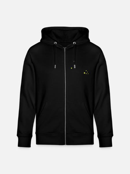Taurus constellation - Stanley/Stella CULTIVATOR Unisex Organic Hooded Jacket - black