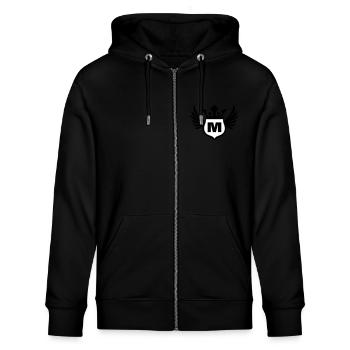 schild_m_f2 - Stanley/Stella CULTIVATOR  Unisex Organic Hooded Jacket - black - Front - Nico (186cm) & Anna (173cm)