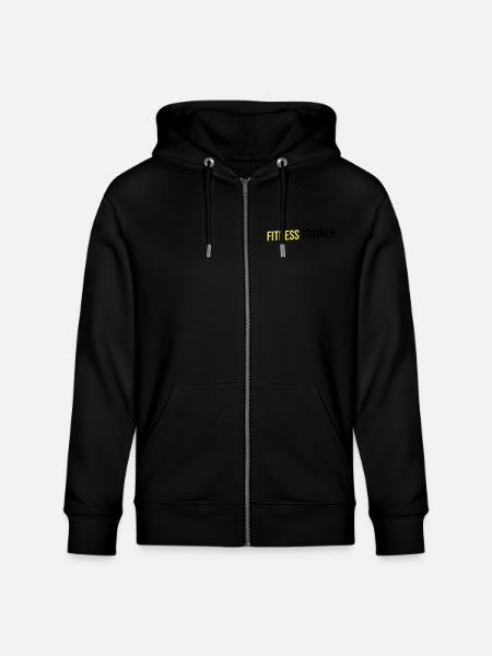 fitness trainer green black - Stanley/Stella CULTIVATOR  Unisex Organic Hooded Jacket - black