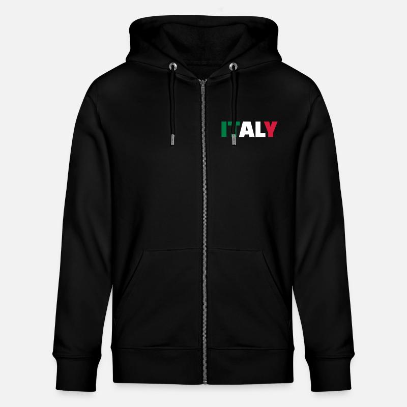 Italy - Stanley/Stella CULTIVATOR  Unisex Organic Hooded Jacket - black