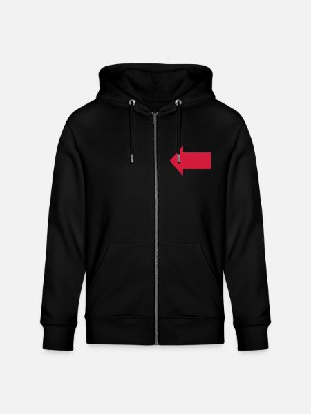 Arrow left - Stanley/Stella CULTIVATOR Unisex Organic Hooded Jacket - black