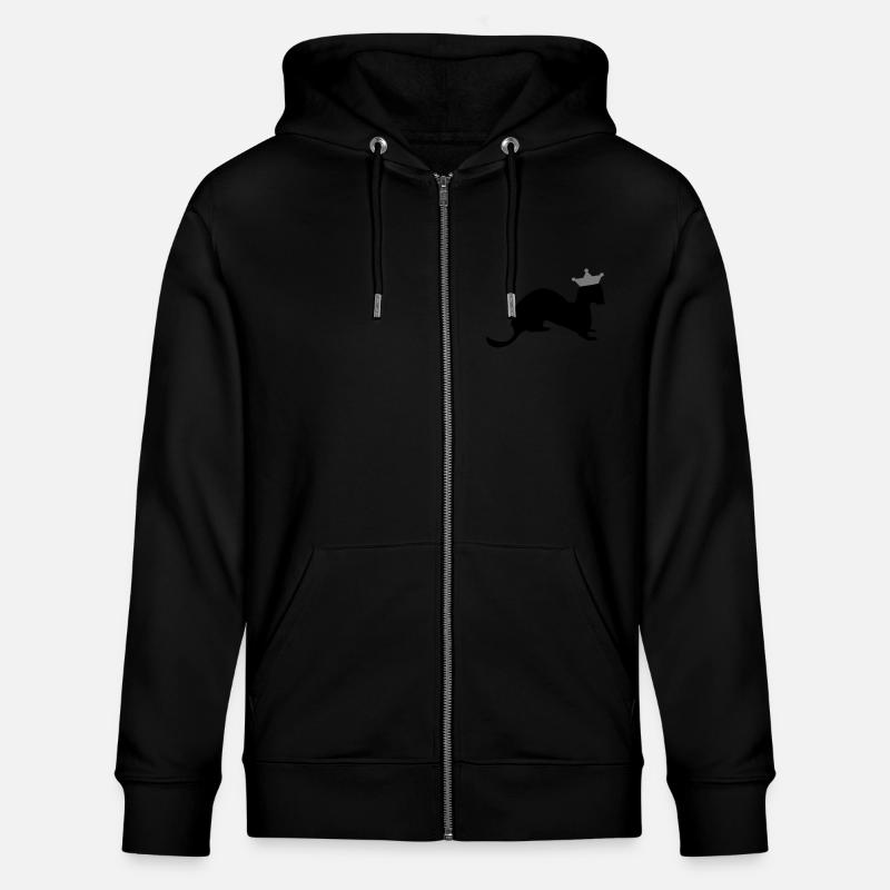 belette roi / king weasel (2c) - Veste à capuche bio CULTIVATOR Stanley/Stella Unisexe - noir