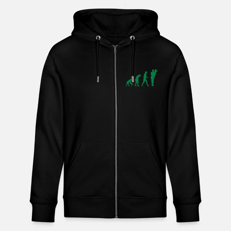 tuba evolution - Stanley/Stella CULTIVATOR  Unisex Organic Hooded Jacket - black