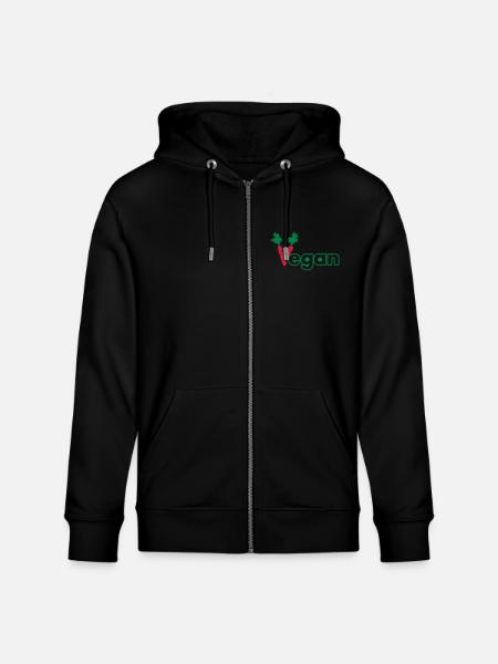 vegan - Stanley/Stella Unisex Bio-Kapuzenjacke CULTIVATOR - Schwarz